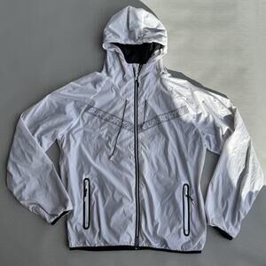 Superdry Mens Core Cagoule Jacket 2XL XXL Optic White Hooded Storm Windbreaker